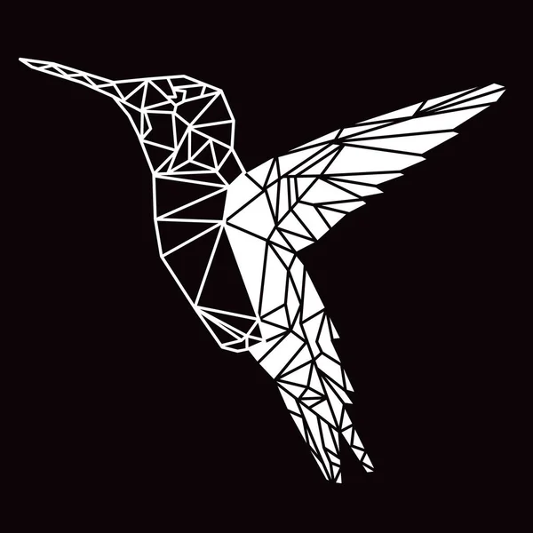 Geometrischer Fliegender Vogel Handgezeichnete Vektorillustration — Stockvektor