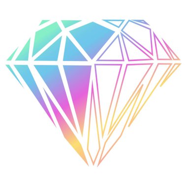 Geometrik elmas kaya. Vektör gösterimi.