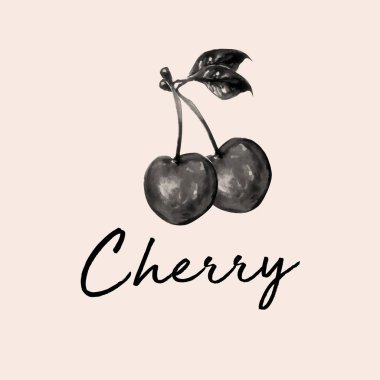 Kiraz illüstrasyonundan yapılmış Kova Elleri.