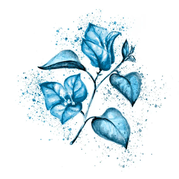 Ручной Рисунок Акварели Цветов — стоковое фото