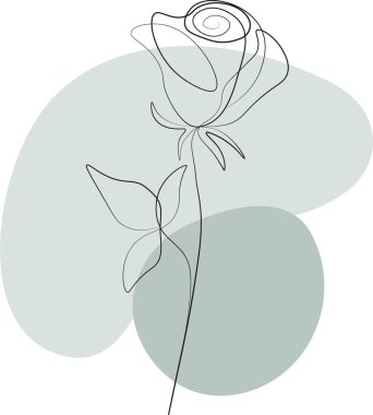 Zarif bir çiçek. Vektör illüstrasyon sanatı.