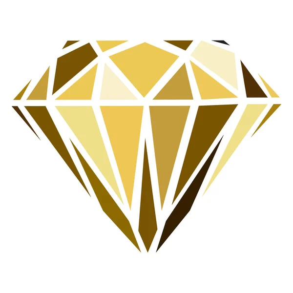 Gema Diamante Geométrica Moderna Ilustración Arte Vecror — Vector de stock
