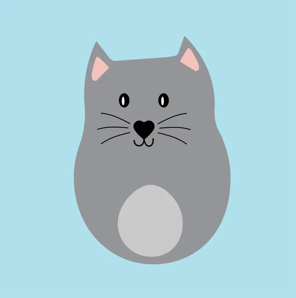 Χαριτωμένο Ζώο Γάτα Καρτούν Εικονογράφηση Διανύσματος — Διανυσματικό Αρχείο