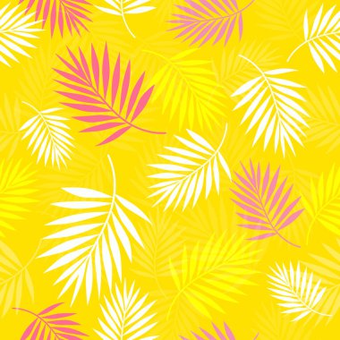 Vektör Palmiye yaprağı pürüzsüz desen çizimi