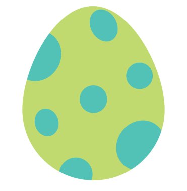 Paskalya yumurtası silueti. Vektör illüstrasyonu.