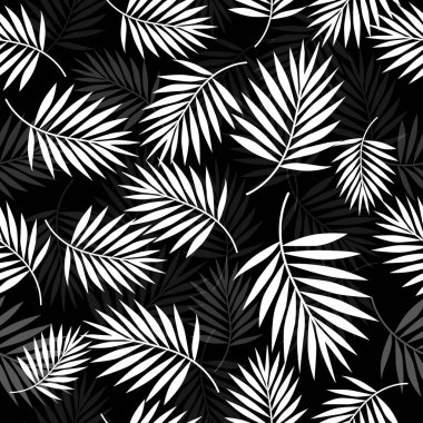 Tropikal palmiye yaprağı pürüzsüz desen