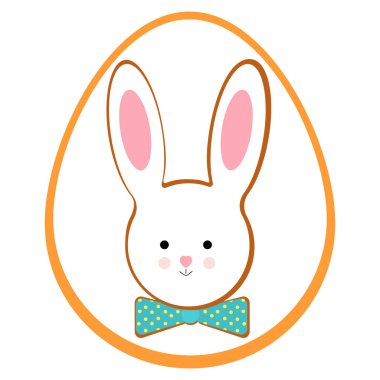 Sevimli Paskalya tavşanı, vektör illüstrasyon sanatı.