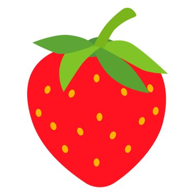 Çilek çizgi film sembolü. Vektör sanatı illüstrasyonu.