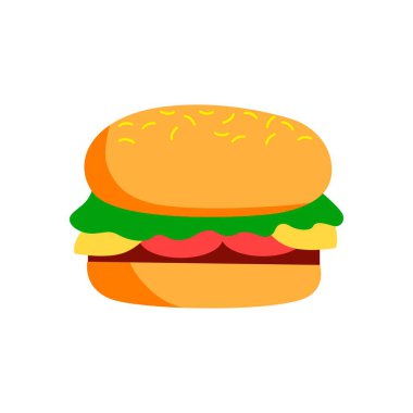 Çizburger çizgi filmi. Vektör işareti illüstrasyonu