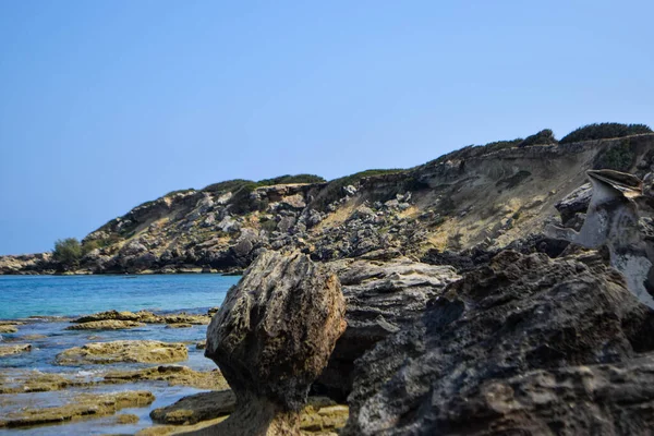 Güzel Kıbrıs Kıyıları Yaz Manzarası — Stok fotoğraf