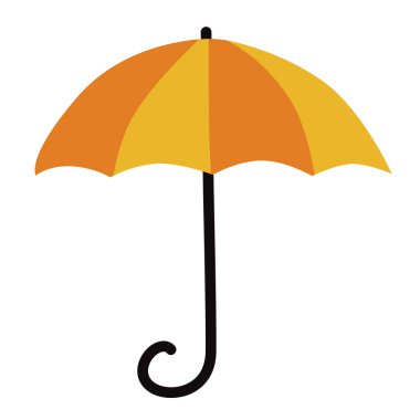 Sarı şemsiye, Sonbahar vektör işareti.