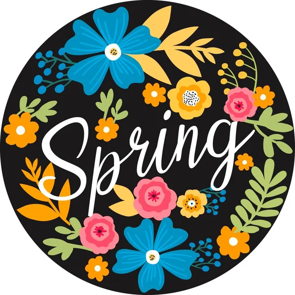 Spring Celebration Card Vector Illustration — Stock Vector