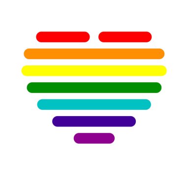 Yaratıcı kalp sembolü. Vektör illüstrasyonu.