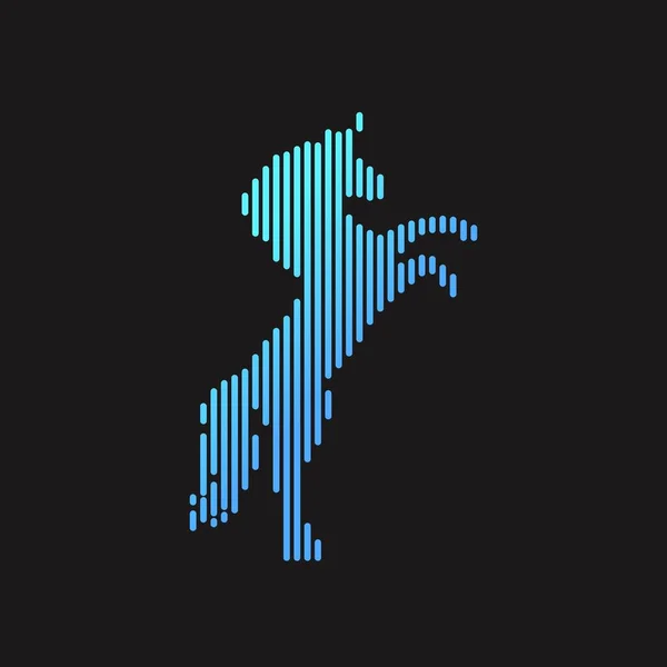 Kreatives Einhorn Pferd Symbol Vektorillustration — Stockvektor