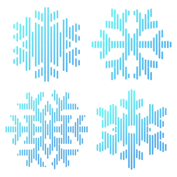 Imprimer Forme Ligne Symbole Neige Illustration Vectorielle — Image vectorielle