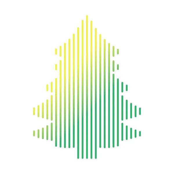 松の木のシンボル形状 ベクターイラスト — ストックベクタ
