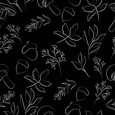 Zarif çizim sonbahar karalaması, vektör illüstrasyonu.