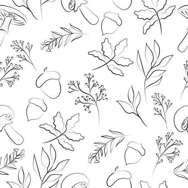 Zarif çizim sonbahar karalaması, vektör illüstrasyonu.