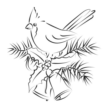 Kışın El Çizimi Güzel illüstrasyon