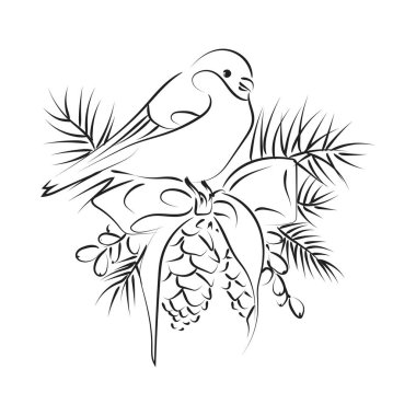 Kışın El Çizimi Güzel illüstrasyon