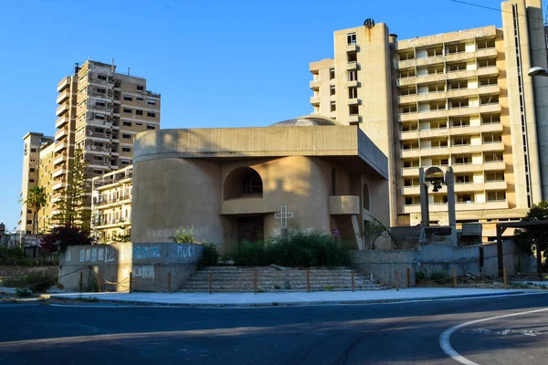 Hoteles Casas Abandonadas Varosha Famagusta Chipre —  Fotos de Stock