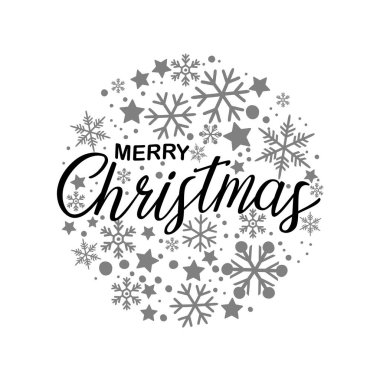 Mutlu Noeller, kar taneleri. Vektör sanatı illüstrasyonu.