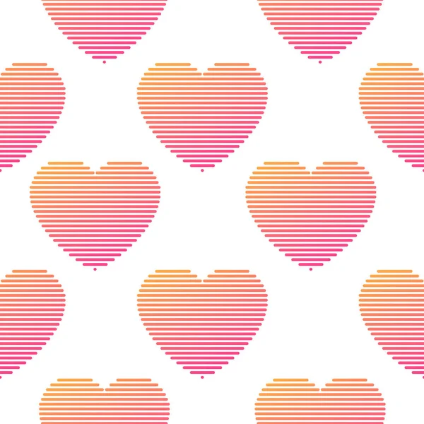 Coeur Moderne Motif Sans Couture Illustration Fond — Image vectorielle