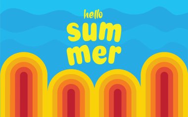 Yaz zamanı posteri ile merhaba yaz.