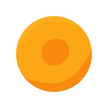 vector illustration icon of a orange donut