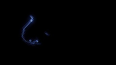 Siyah bir arka plan dijital animasyon büyüme