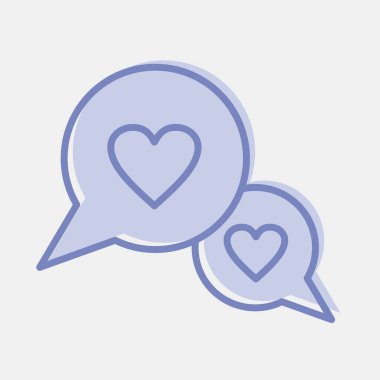 Simge muhabbeti. Sevgililer Günü kutlamaları. İki ton şeklinde simgeler. Parmak izleri, posterler, logo, parti dekorasyonu, tebrik kartı vs..