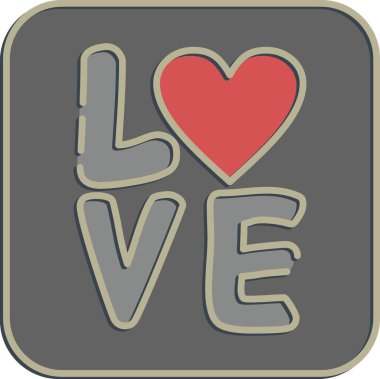 Simge aşkı. Sevgililer Günü kutlamaları. Kabartmalı simgeler. Parmak izleri, posterler, logo, parti dekorasyonu, tebrik kartı vs..