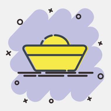 Icon chinese gold. Chinese New Year celebration elements. Icons in comic style. Good for prints, posters, logo, party decoration, greeting card, etc.