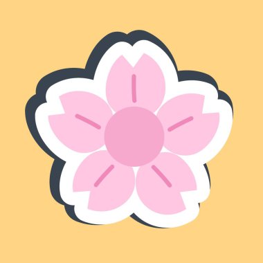 Çıkartma Çin çiçekleri. Çin Yeni Yıl kutlamaları. Parmak izleri, posterler, logo, parti dekorasyonu, tebrik kartı vs..