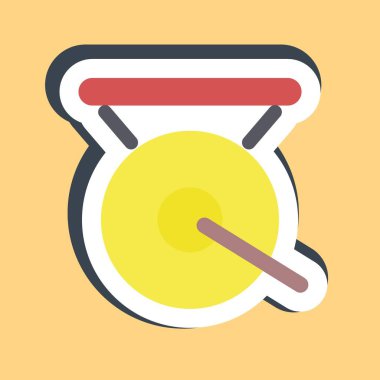 Çıkartma gongu. Çin Yeni Yıl kutlamaları. Parmak izleri, posterler, logo, parti dekorasyonu, tebrik kartı vs..