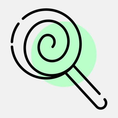 Simge tatlıları. Cadılar Bayramı elementlerinin tasviri. Renk beneği biçiminde simge.