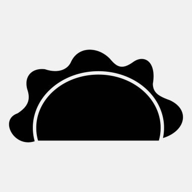 İkon taco. Ölülerin kutlama günü. Semboller kabartma şeklinde. Parmak izleri, posterler, logo, parti dekorasyonu, tebrik kartı vs..