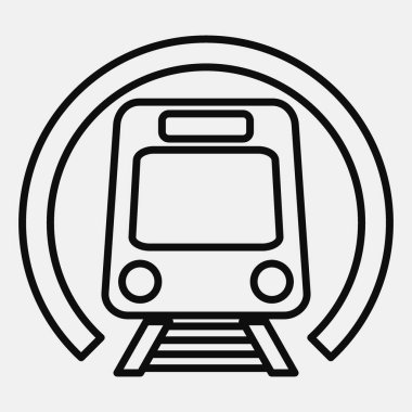 Simge metrosu. Ulaşım elemanları. Satır biçiminde simgeler. Parmak izi, poster, logo, tabela, reklam vs..