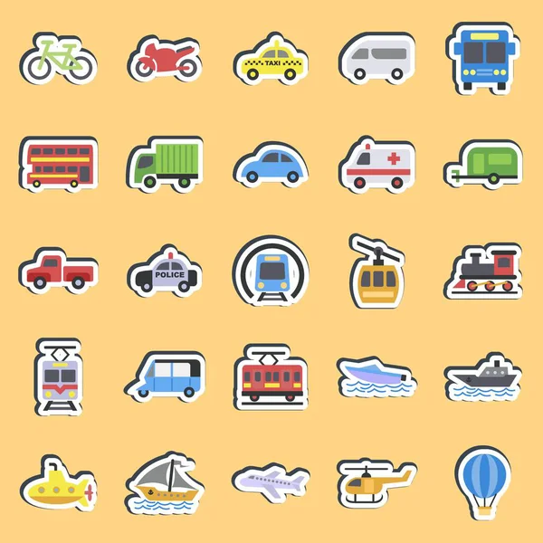 Çıkartmalı ulaşım aracı. Ulaşım elemanları. Parmak izi, poster, logo, tabela, reklam vs..