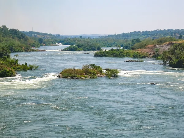 Vista de los rápidos del río Victoria Nile. Jinja, Uganda . — Foto de Stock