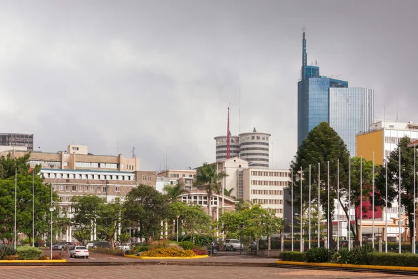 Visa på central business district i Nairobi — Stockfoto