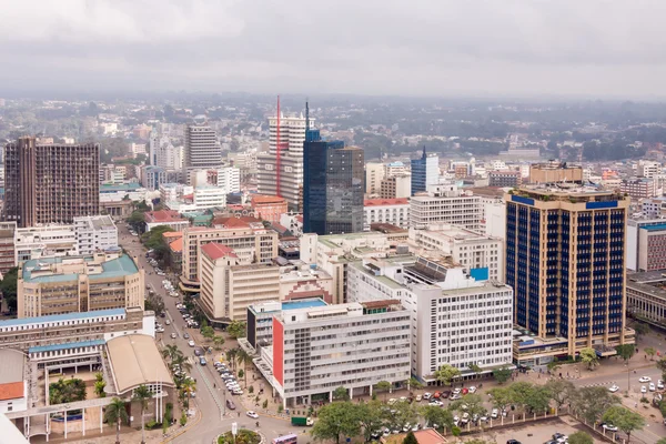 Vista superior del distrito central de negocios de Nairobi. Kenia . Imagen De Stock