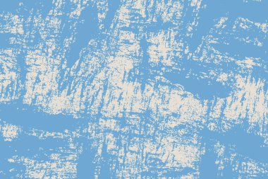 Mavi grunge soyut desen abckground. Kaba fırça darbeleriyle kaplanmış çizik dokusu. Vektör illüstrasyonu