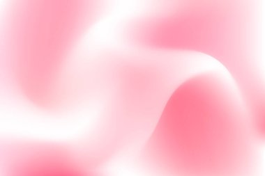 Yumuşak pembe eğimli akış arkaplanı. Pastel pembe, pürüzsüz, zarif örgü arkaplan. Vektör minimum ağ dalgası. Nazik gül arkaplanı. Kadınsı narin bulanık fuşya dalgalı şekil. Vektör illüstrasyonu