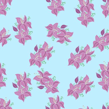 Lily çiçek sorunsuz vektör çizim