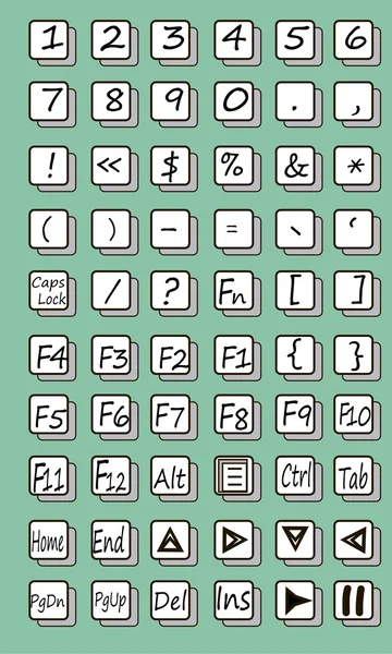 键盘符号矢量图 — 图库矢量图片