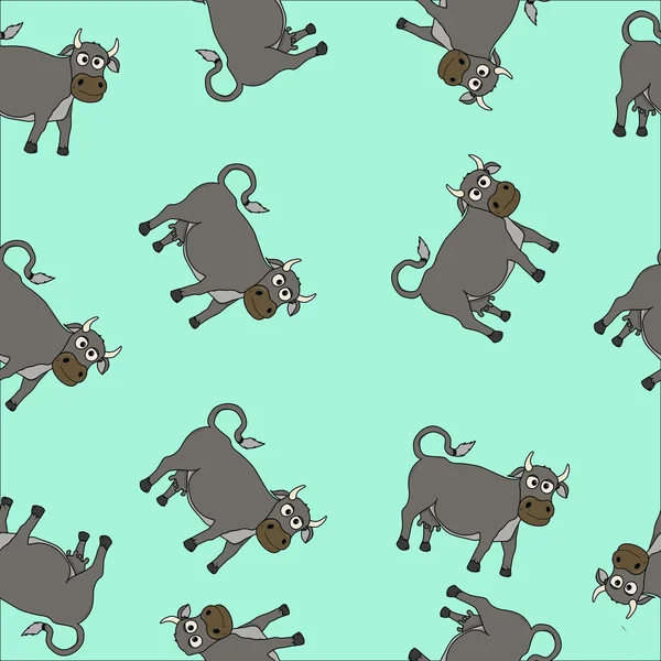 Kreslený kráva bezešvá vektorová ilustrace — Stockový vektor