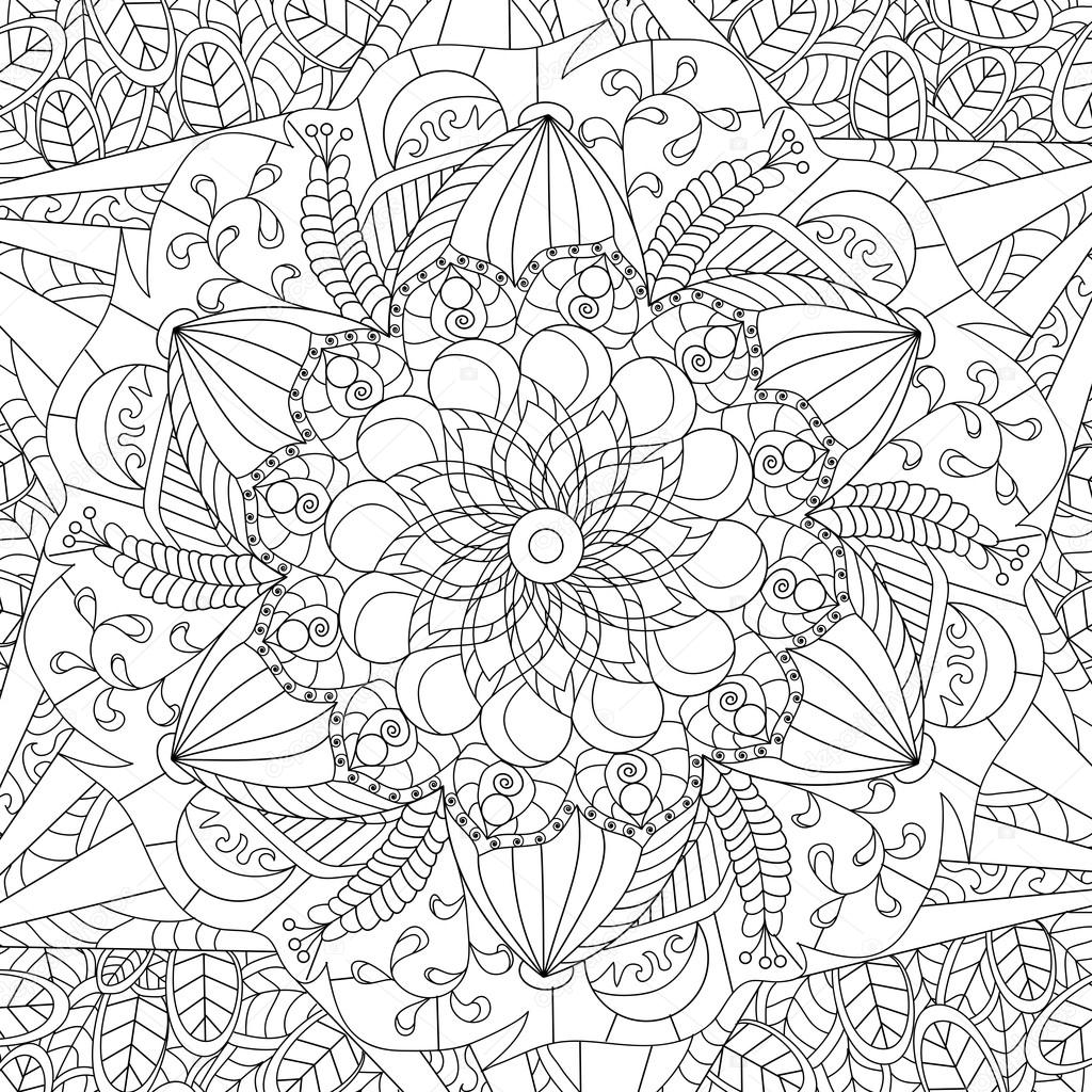 Mandala coloring vector for adults