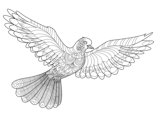 大人のためのベクトルを着色の鳩 — ストックベクタ