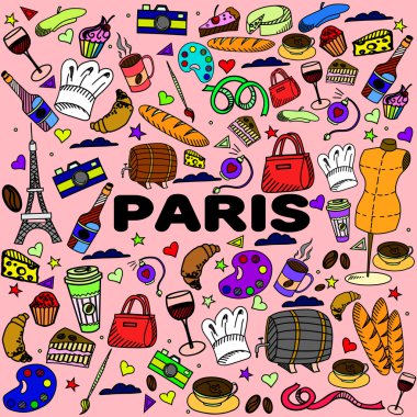 Paris hat sanat tasarlamak vektör